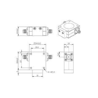 HS-18dB 100W Isolator With SMA type (3-6G)_Web1